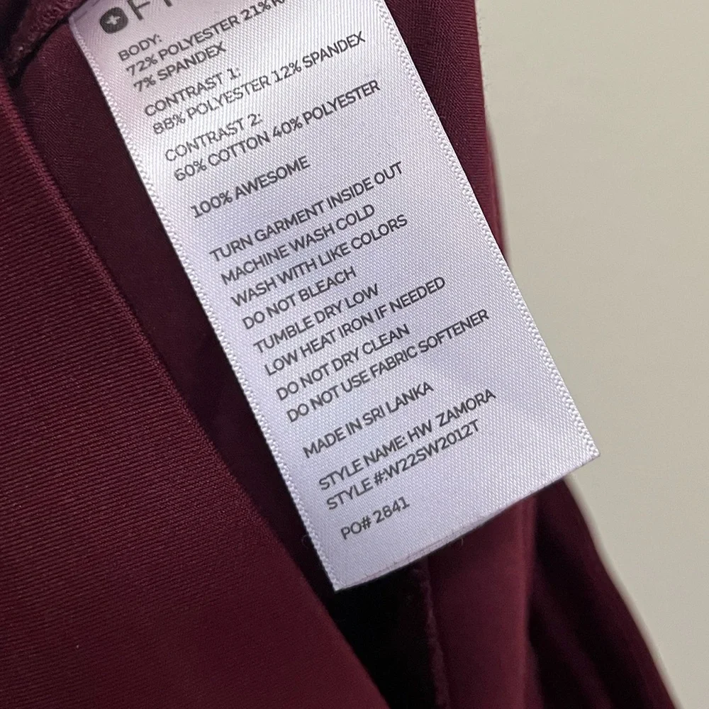 •FIGS• High Waisted Zamora Jogger Scrub Pant Burgundy PO# 2841